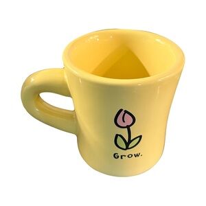 Yellow Good Home by Life is Good Mug with Grow Flower Design